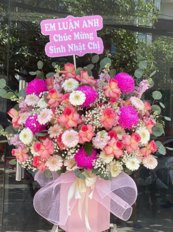 Giỏ hoa đẹp shop hoa tươi Mỹ Đức