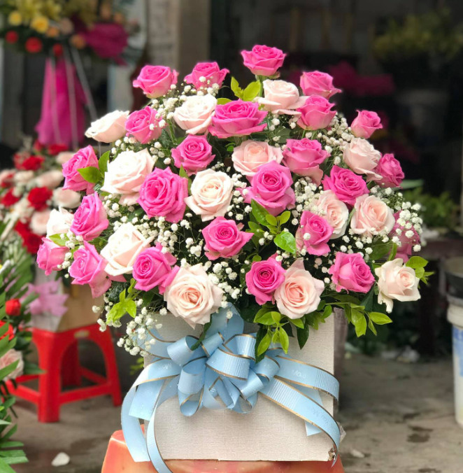 Giỏ hoa đẹp tại Thạch Thất