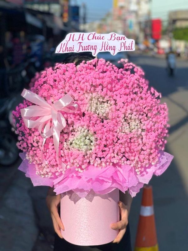 Lẵng hoa ba bi tại shop hoa Cần Thơ