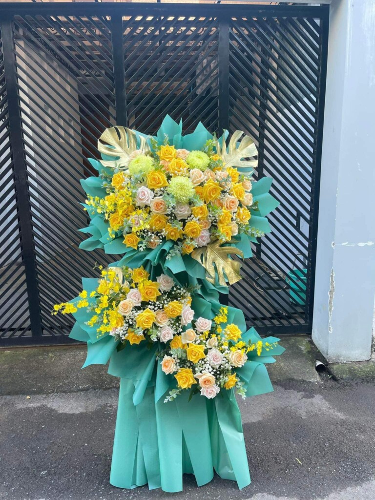 Lẵng hoa khai trương tại Xã Phạm Văn Cội Huyện Củ Chi